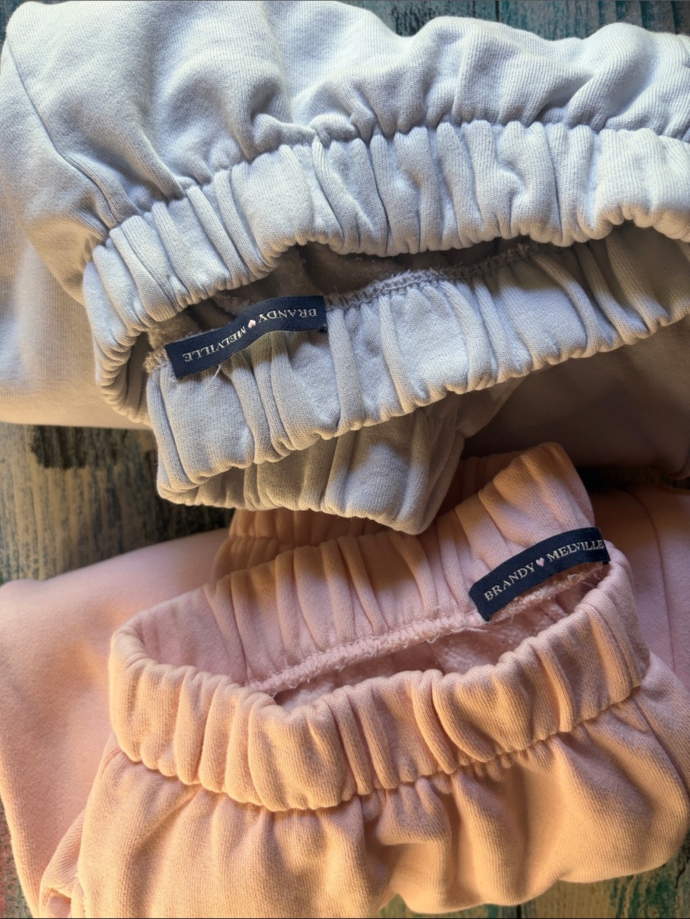 Brandy Melville Sweatpants Set in Light Blue and Pale Pink